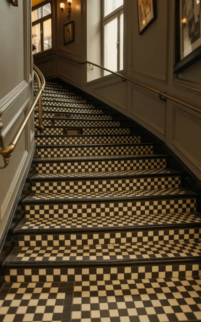 Use checkerboard tile layout for retro charm 🎭