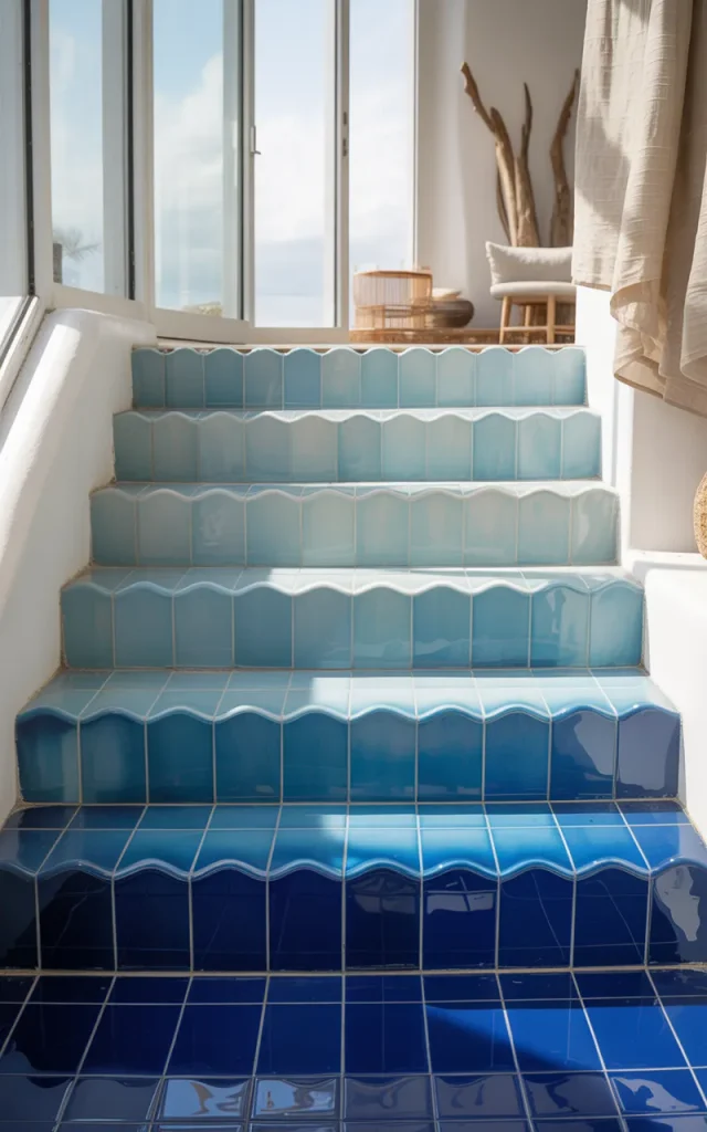 Use gradient blue tiles for ocean-inspired calm 🌊